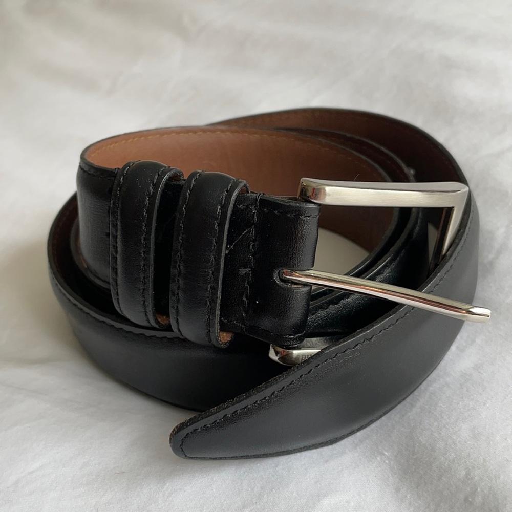 Allen Edmonds Black calfskin belt